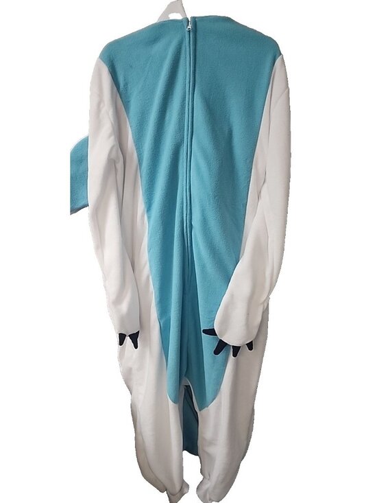 None Other - Adult One Piece Bunny  Pajamas White/Blue Size Medium NWOT!!!!